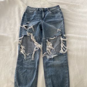 Cello high rise ripped boyfriend jeans